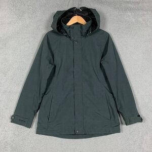 Burton Jet Set Snowboard Jacket Women's Medium M Gray Living Lining Hooded